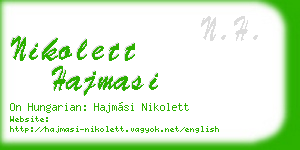 nikolett hajmasi business card