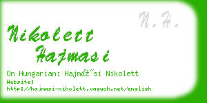 nikolett hajmasi business card